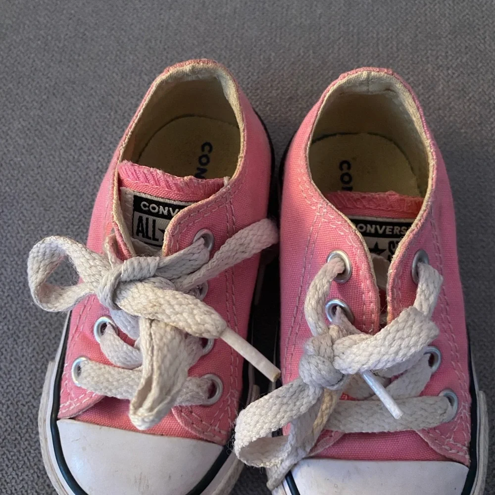 Converse Pink and White Canvas Sneakers